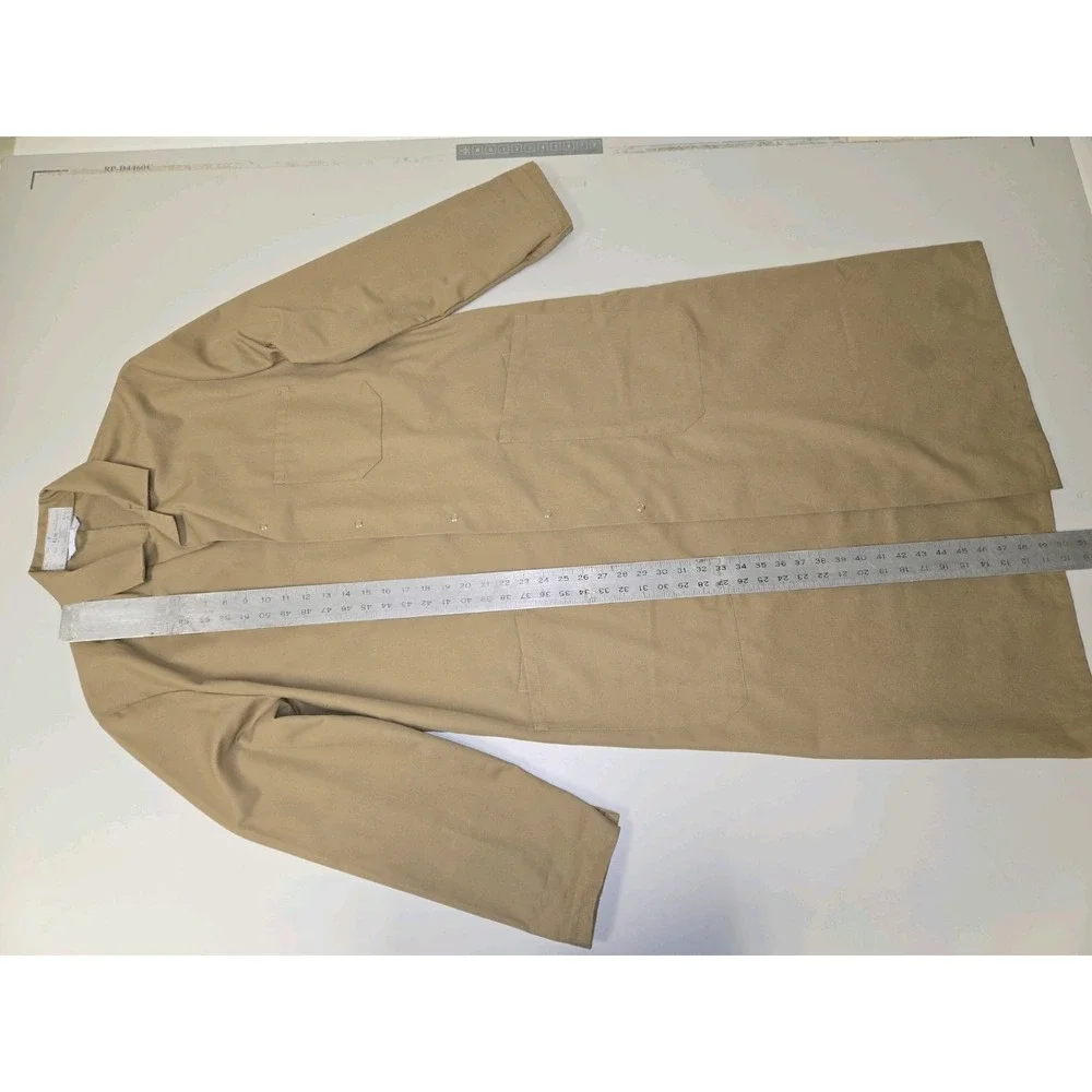 Vintage Kleidung Vetements Clothing KLM Workwear Cotton Long Coat Tan Size L‎